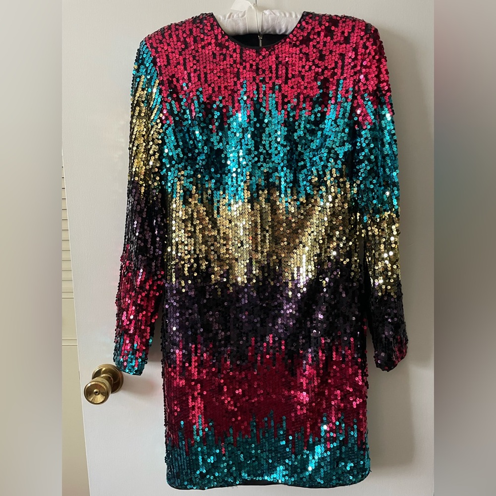 Shein long sleeve sequins dress